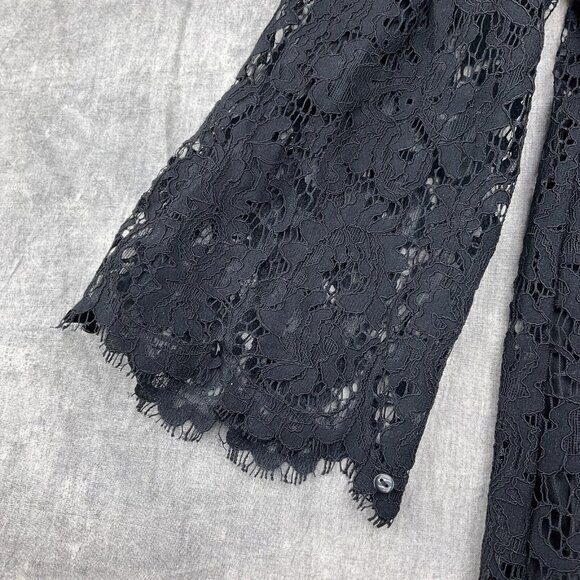 Cache‎ Dress Women XLarge Black Lace Open Back Shift Classic Party Formal Sexy - Picture 3 of 12